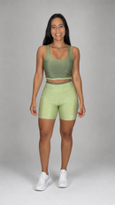 CONJUNTO SHORT E TOP - POLIAMIDA E CANELADO