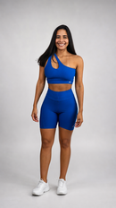 Conjunto short e top de um ombro